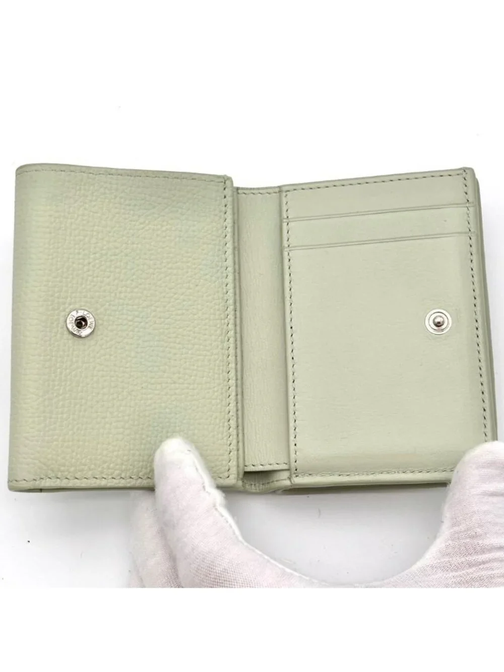 Loewe Wallet Anagram Trifold Green